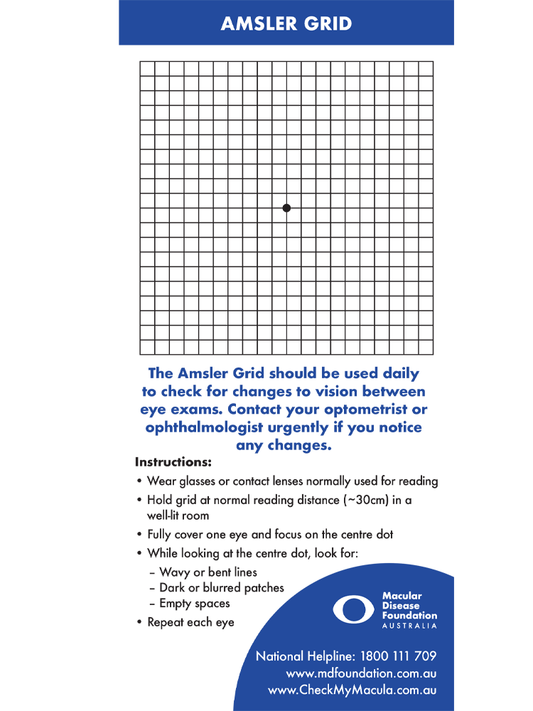 Amsler Grid  Macular Disease Foundation Australia