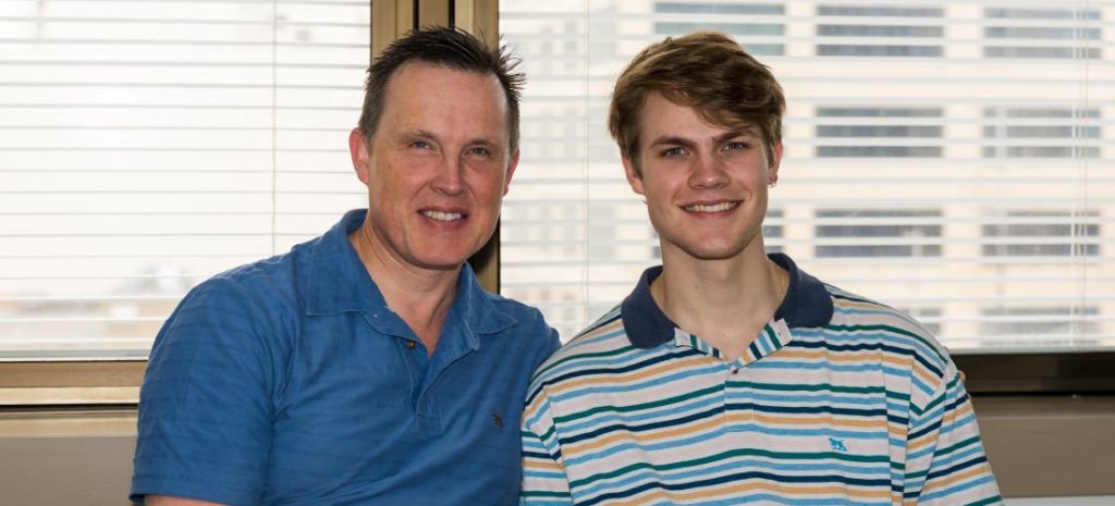 Lorin Nicholson with his son Tom